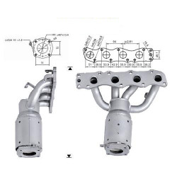 1. Katalysator (SONDE I MIDT AF MANIFOLD) - (EURO 3)