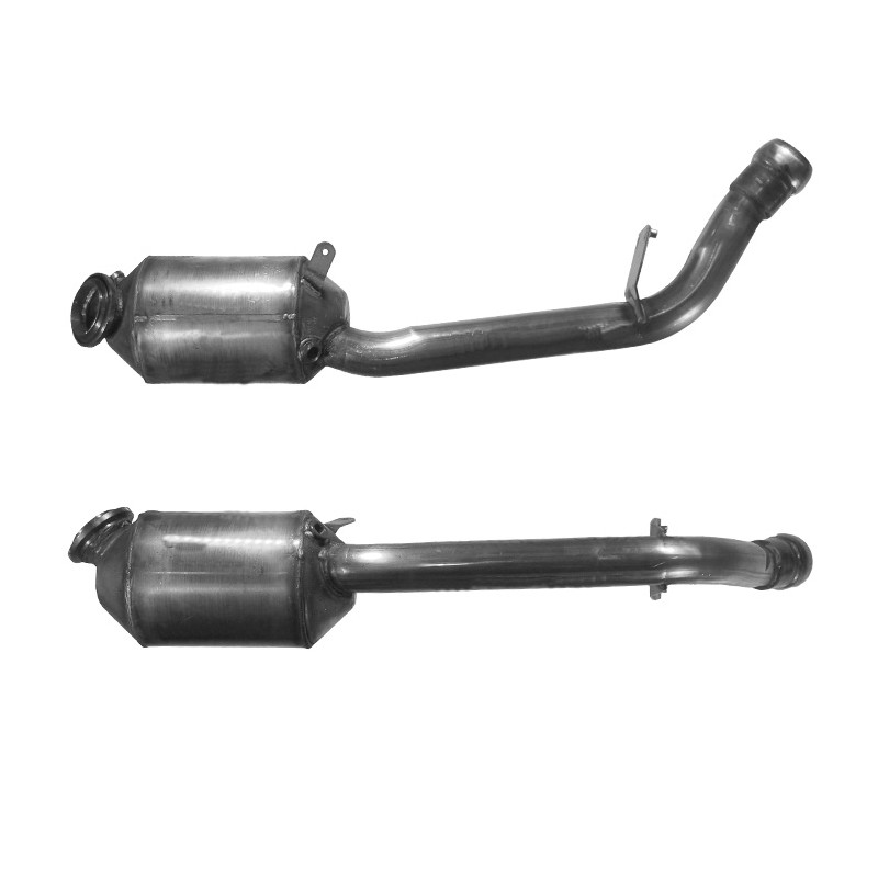 Diesel Partikel Filter (Venstre) - (SiC) - (inkl. trykrør)